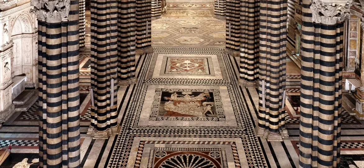 Siena, Cattedrale di Siena - Pavimento scoperto, navata centrale