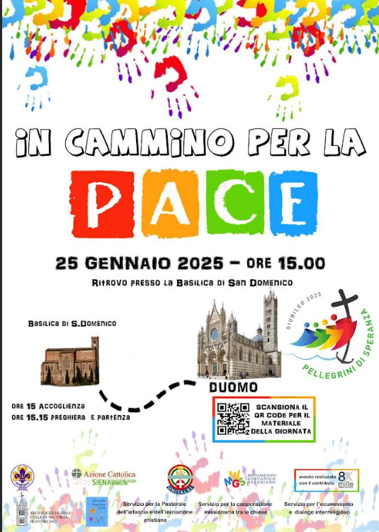 SIENA, IL 25/1 LA VI EDIZIONE DI “IN CAMMINO PER LA PACE” – Arcidiocesisiena